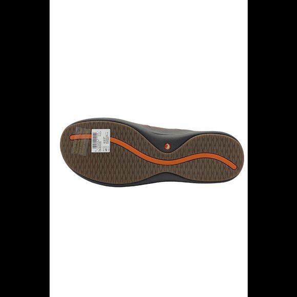 Clarks Unstructured Leather Slip On Shoes Un Loop 2 Step Dark Tan - Medium - Picture 4 of 5